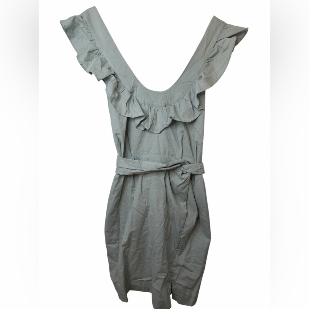 Free People Llara Mini Dress Ruffle Cross Back Sleeveless Large L NWT - Picture 1 of 6